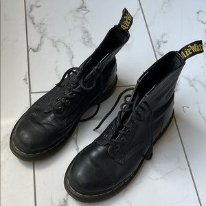 Leather Black Dr Martens Boots - women's size 8